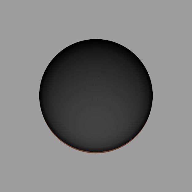 Wooden Stool with Leather Seat 3D model_3