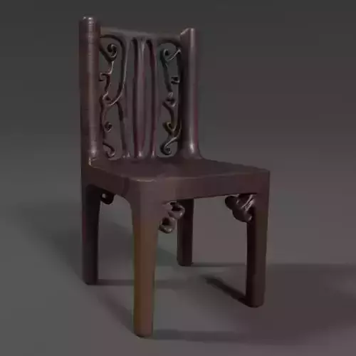 PBR Wooden Chair 3D model