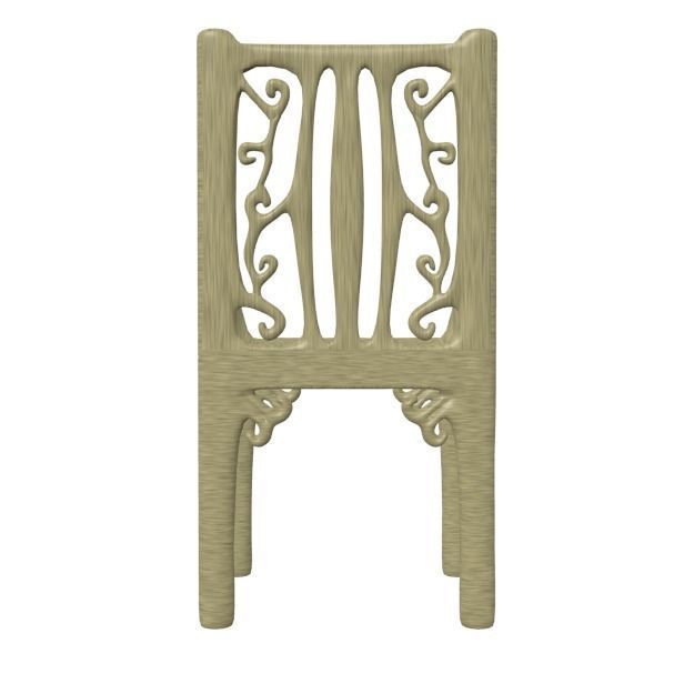 Wooden Chair 3D model_2