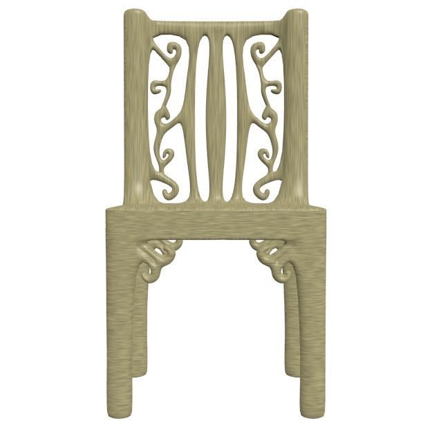 Wooden Chair 3D model_1