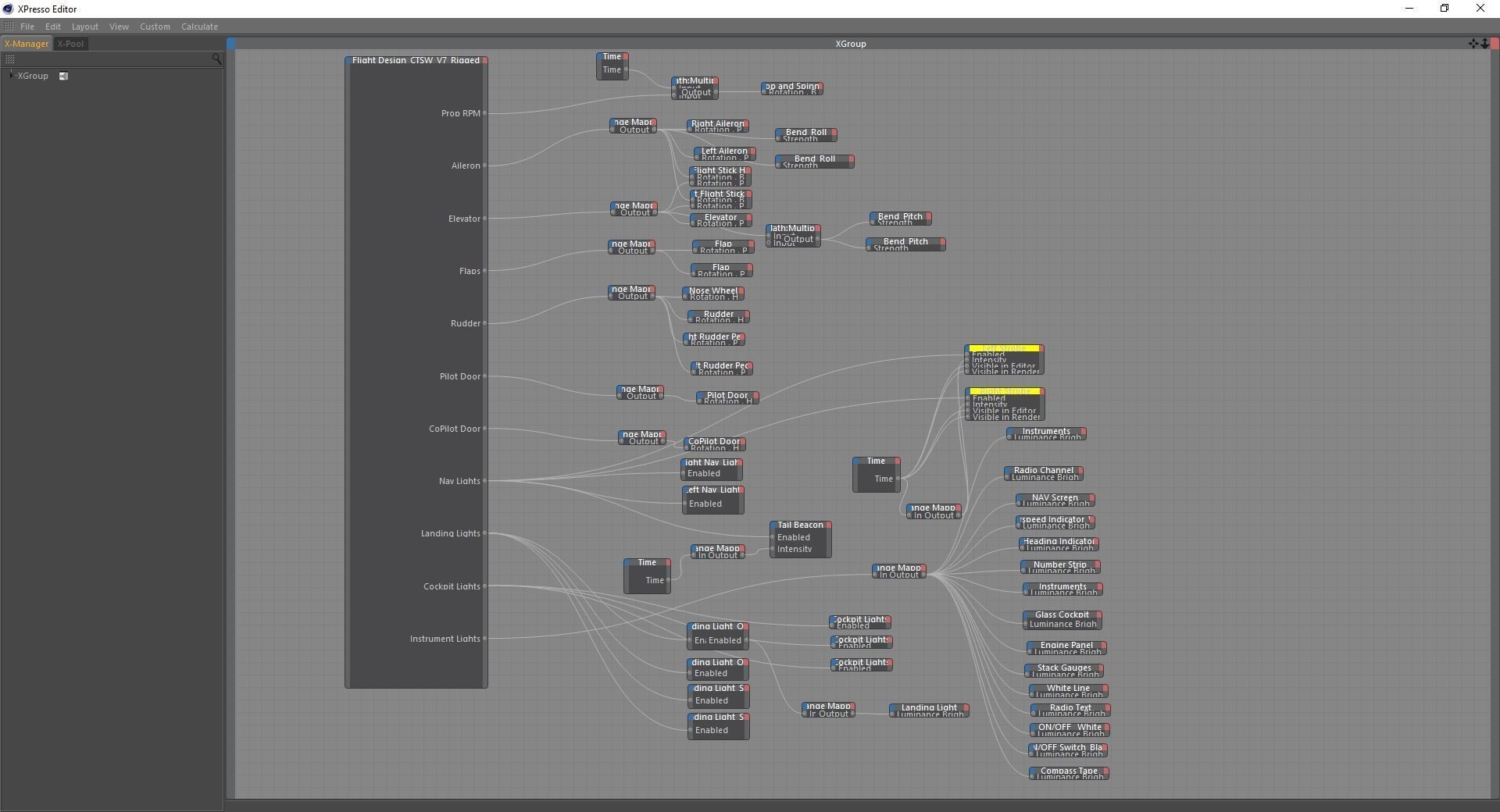 Flight Design CTLS Rigged C4D Low-poly 3D model_13