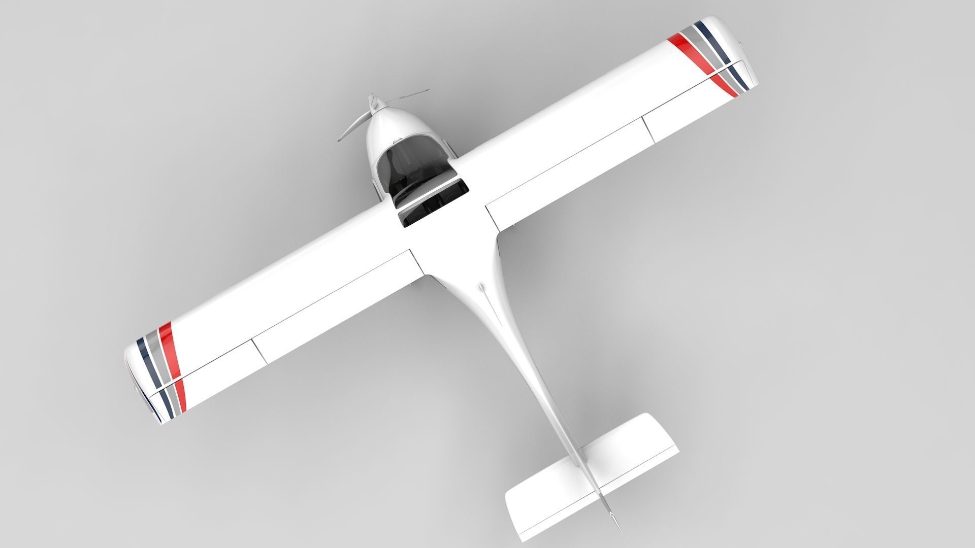 Flight Design CTLS Rigged C4D Low-poly 3D model_5