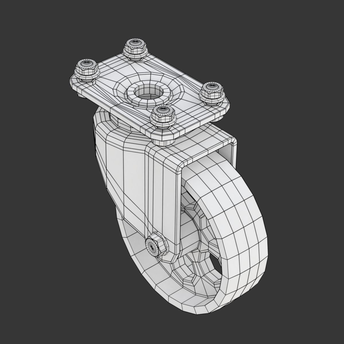 Set of Caster Wheels 3D model_23