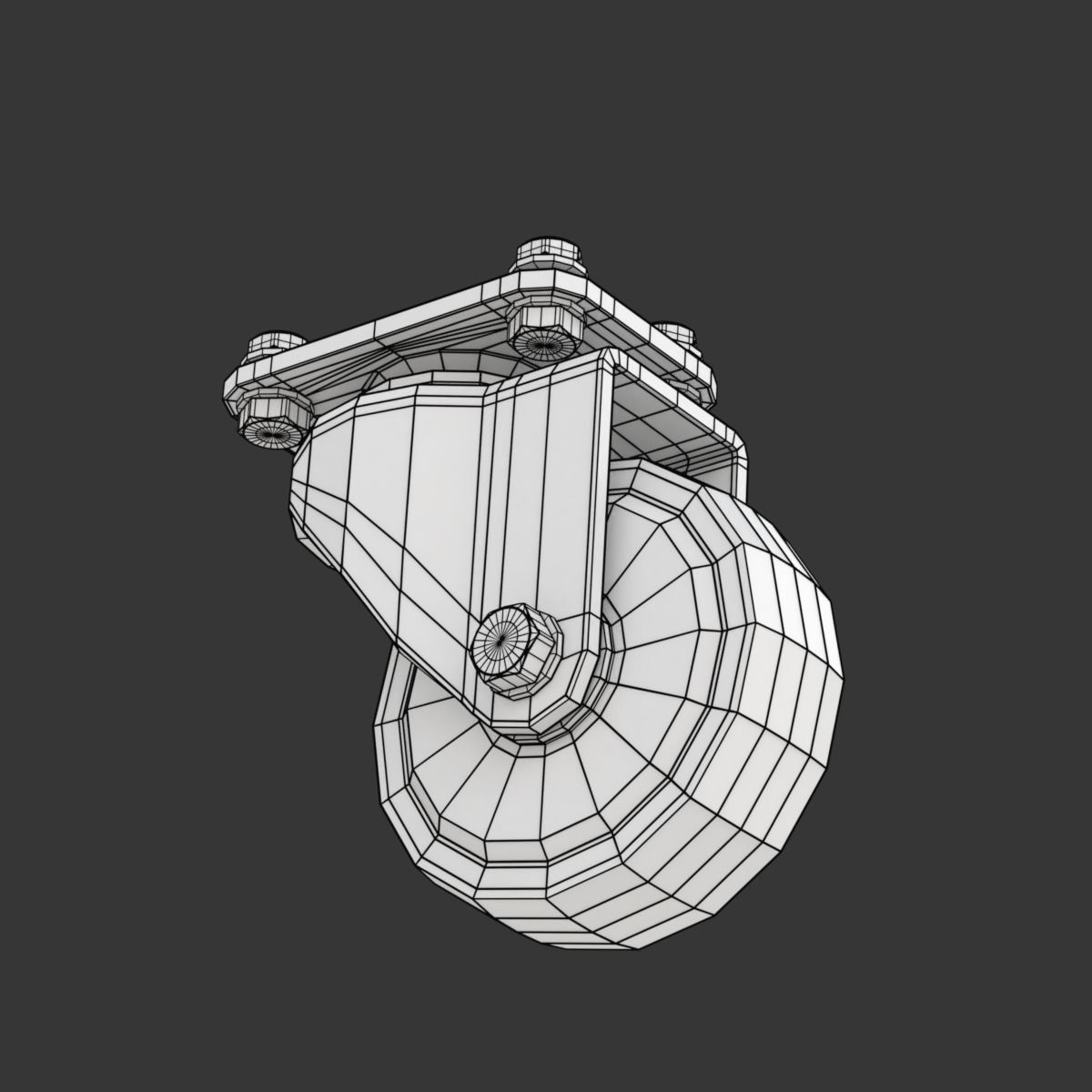 Set of Caster Wheels 3D model_20