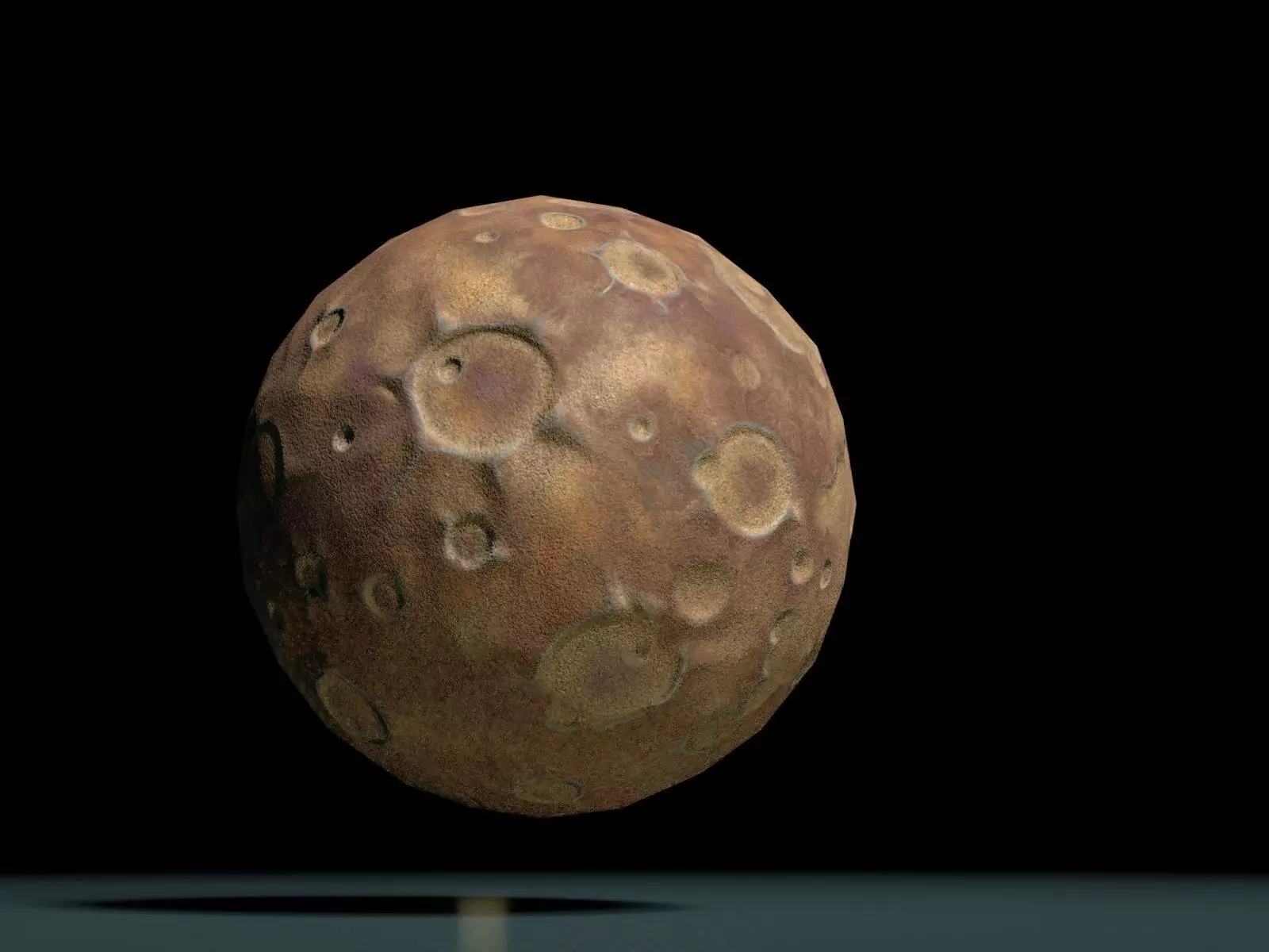 Moon PBR planet Low-poly 3D model