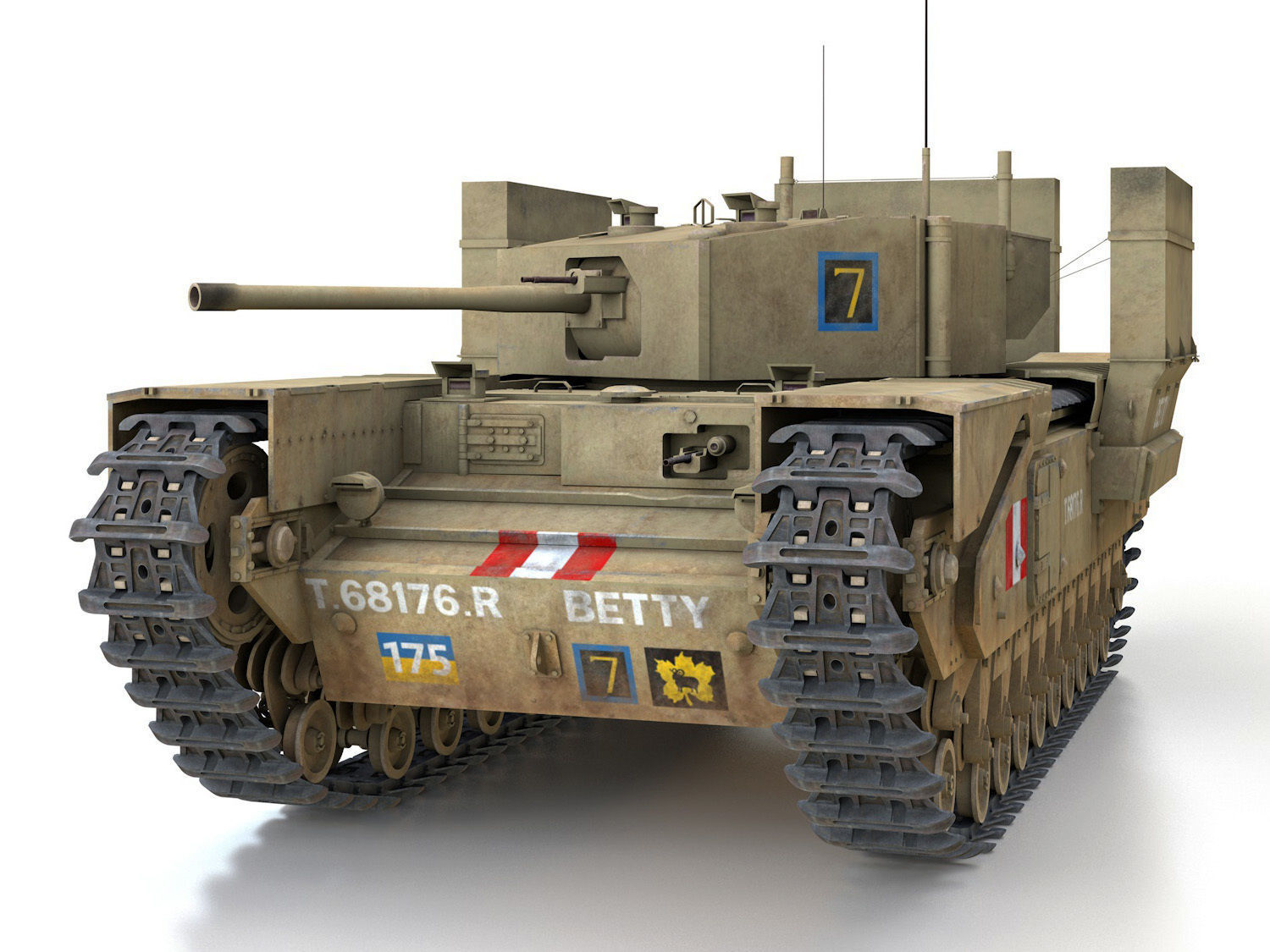 Churchill MK III - Betty 3D model_1