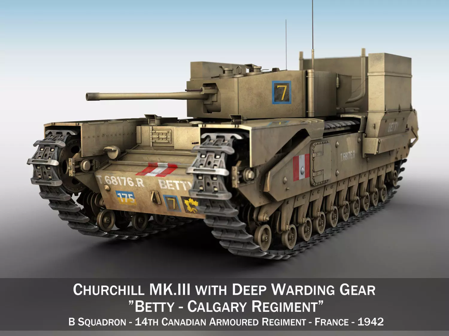 Churchill MK III - Betty 3D model_0