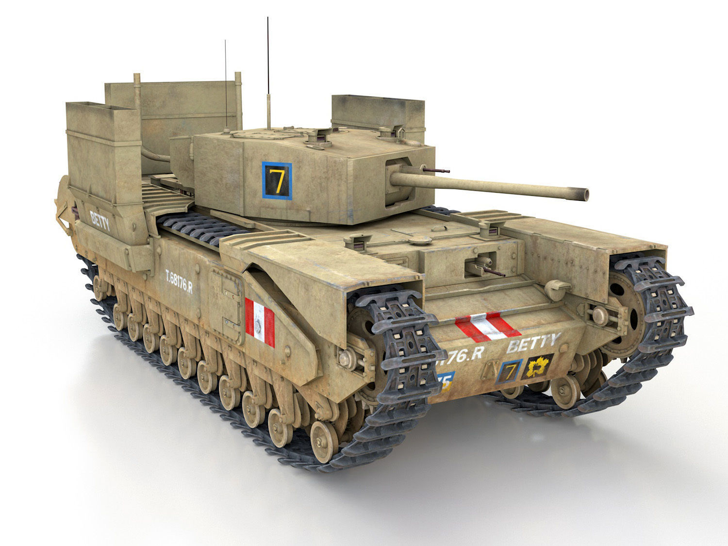 Churchill MK III - Betty 3D model_7