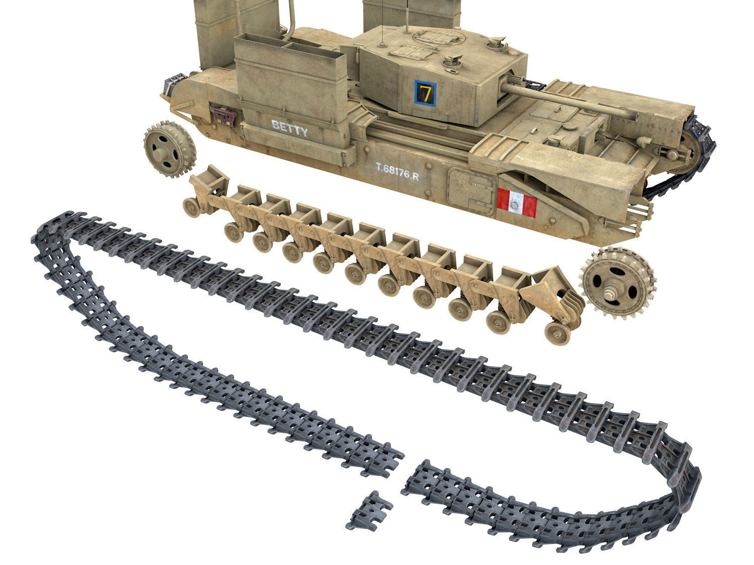 Churchill MK III - Betty 3D model_10