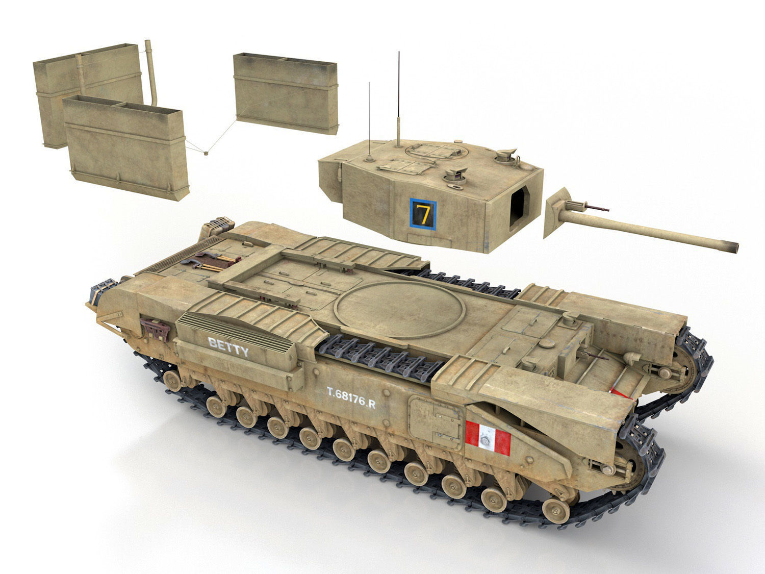 Churchill MK III - Betty 3D model_9