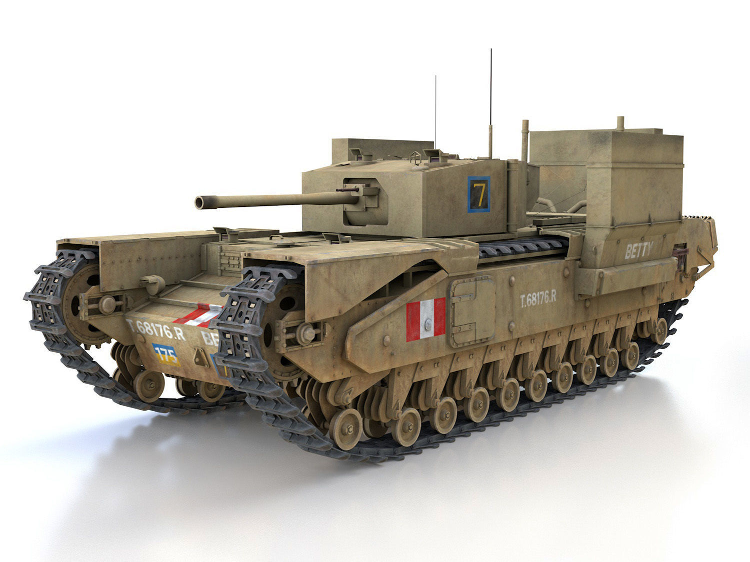 Churchill MK III - Betty 3D model_2