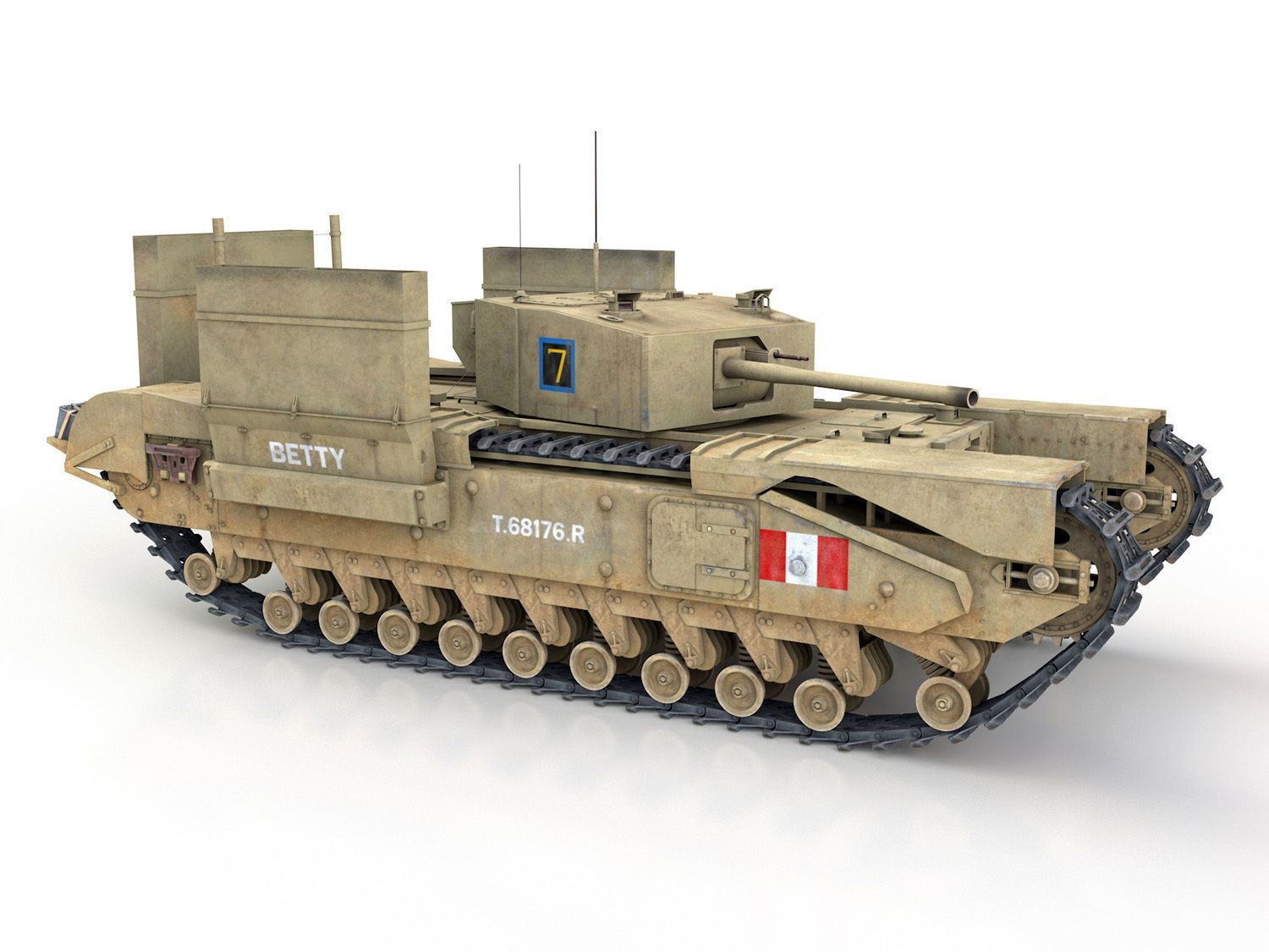 Churchill MK III - Betty 3D model_6