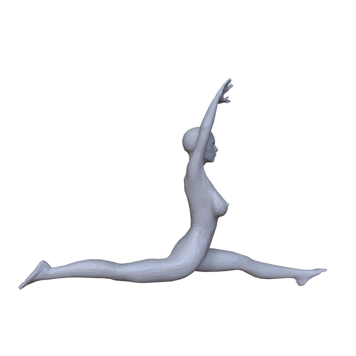 Gymnastic Poses Low Poly Low-poly 3D model_1