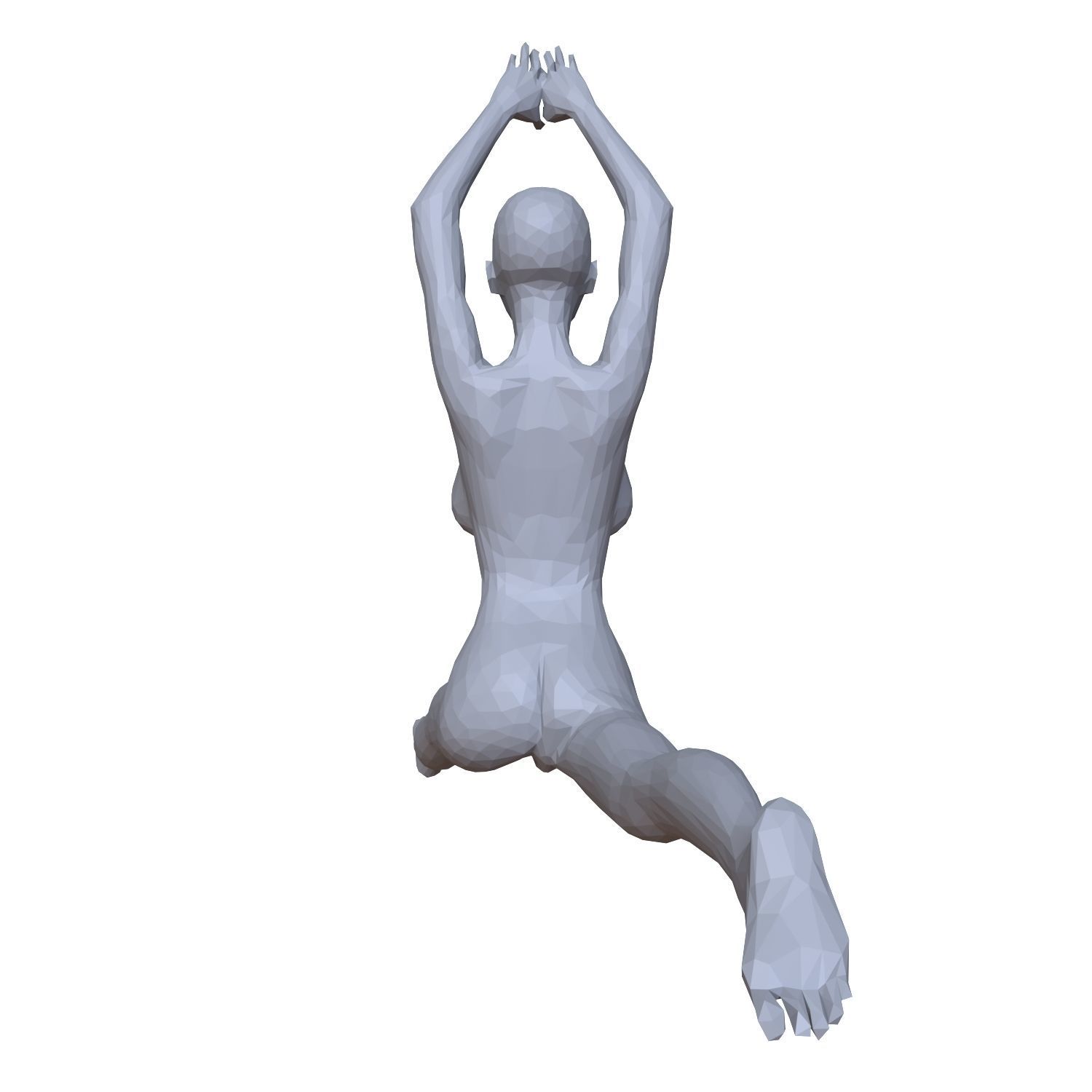 Gymnastic Poses Low Poly Low-poly 3D model_2