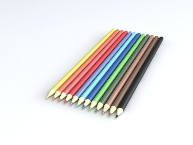 Colour Pencil 3D model_1