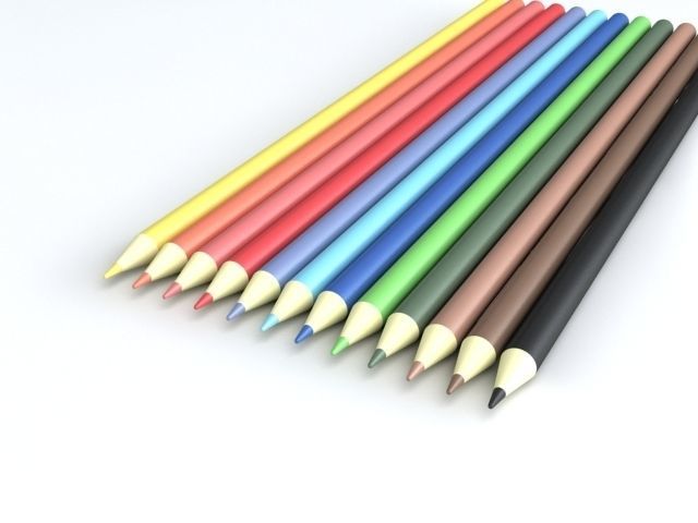 Colour Pencil 3D model_3