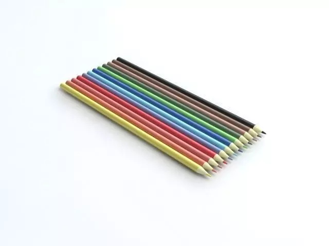 Colour Pencil 3D model_0