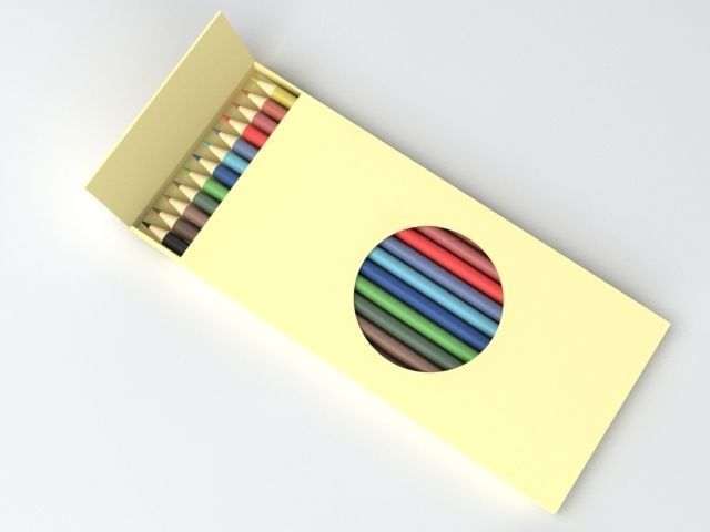 Colour Pencil 3D model_1