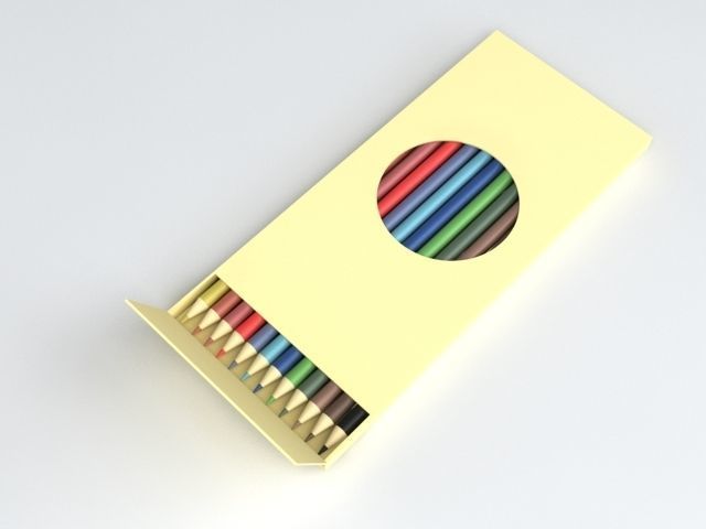 Colour Pencil 3D model_2