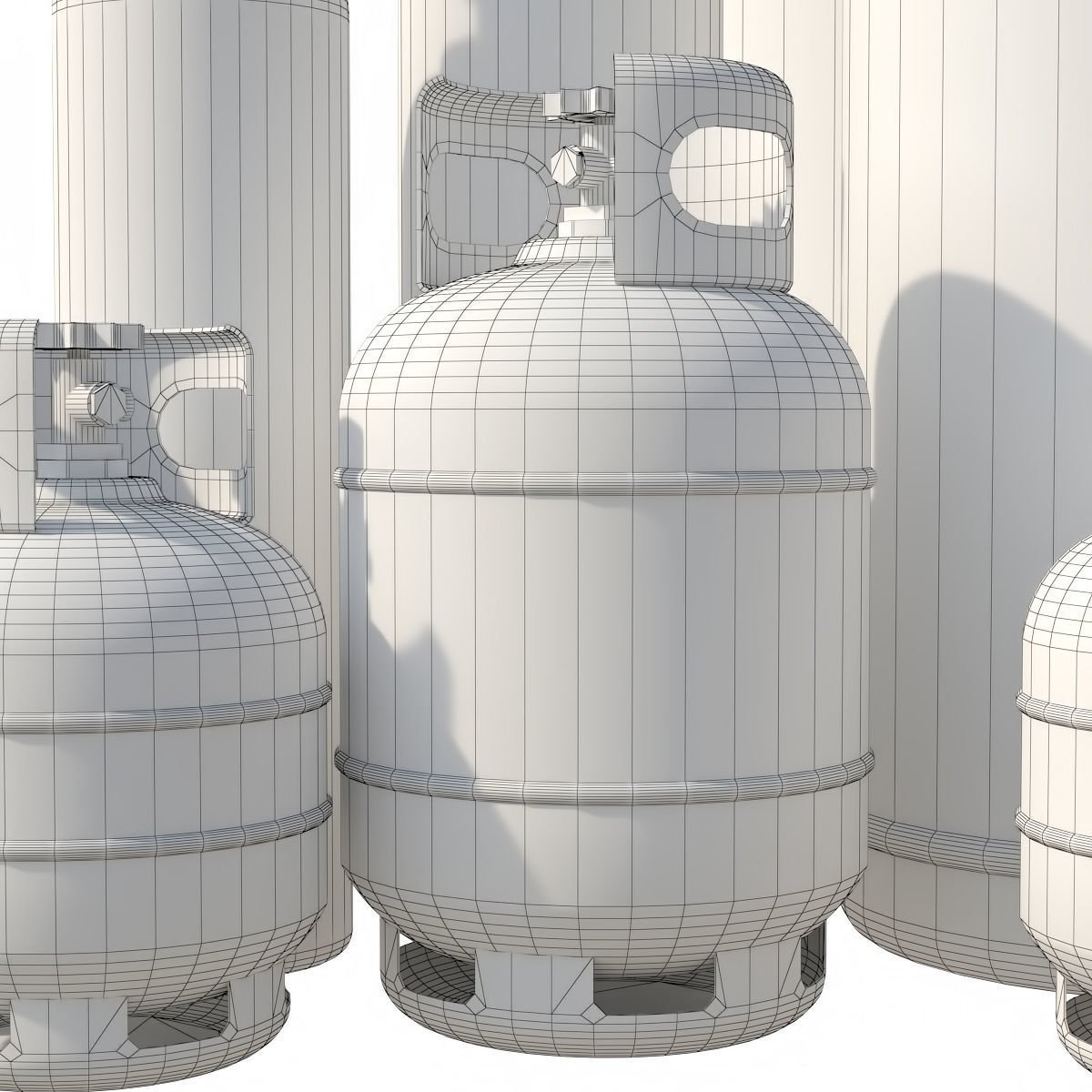 Gas Cylinders 3D model CGTrader