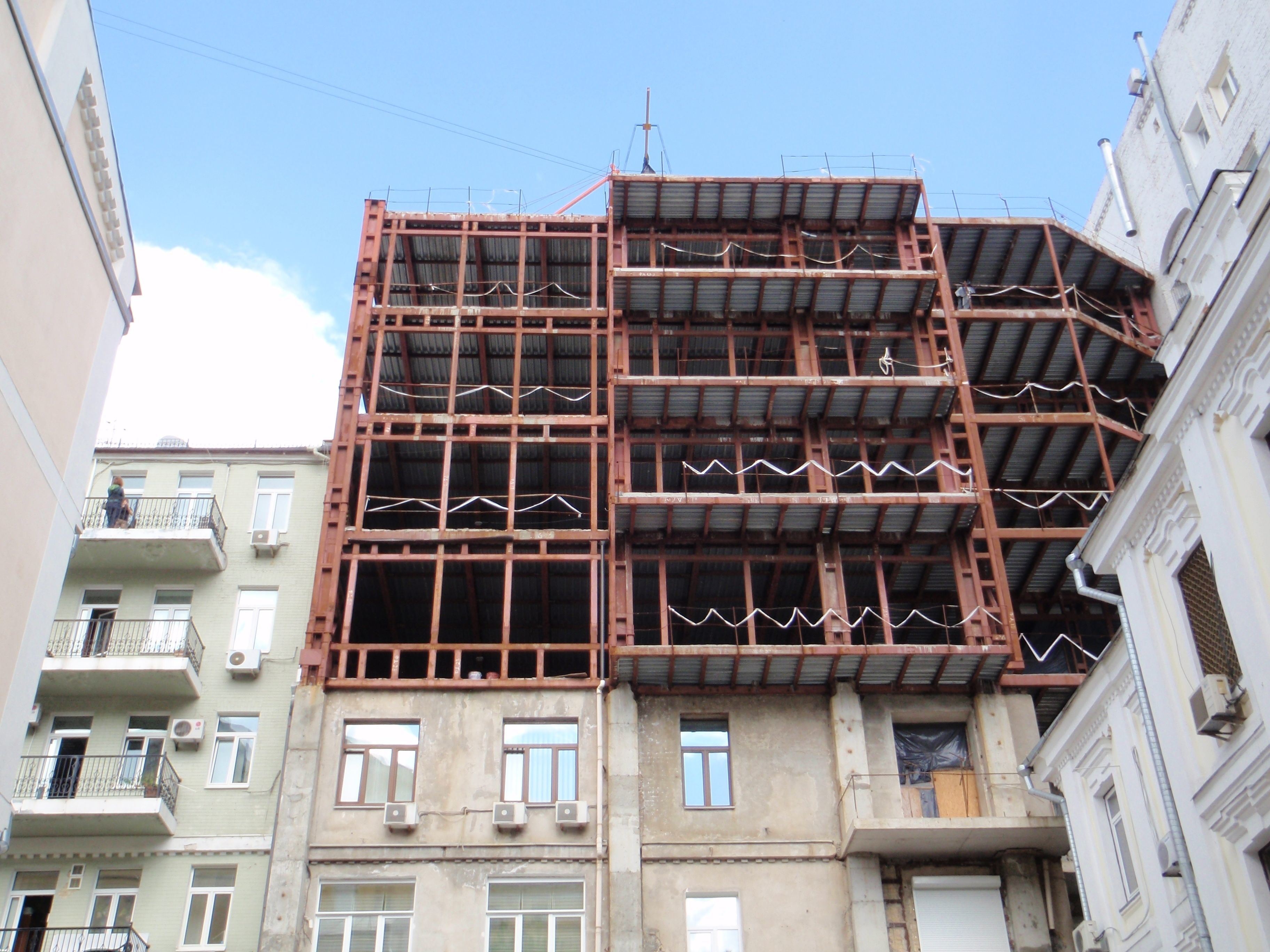 steel frame stuctural building Low-poly 3D model_11