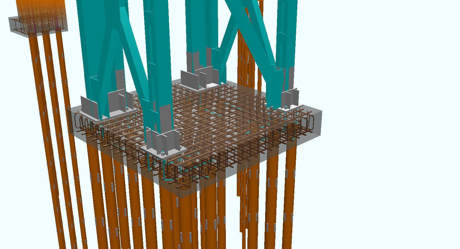 steel frame stuctural building Low-poly 3D model_6
