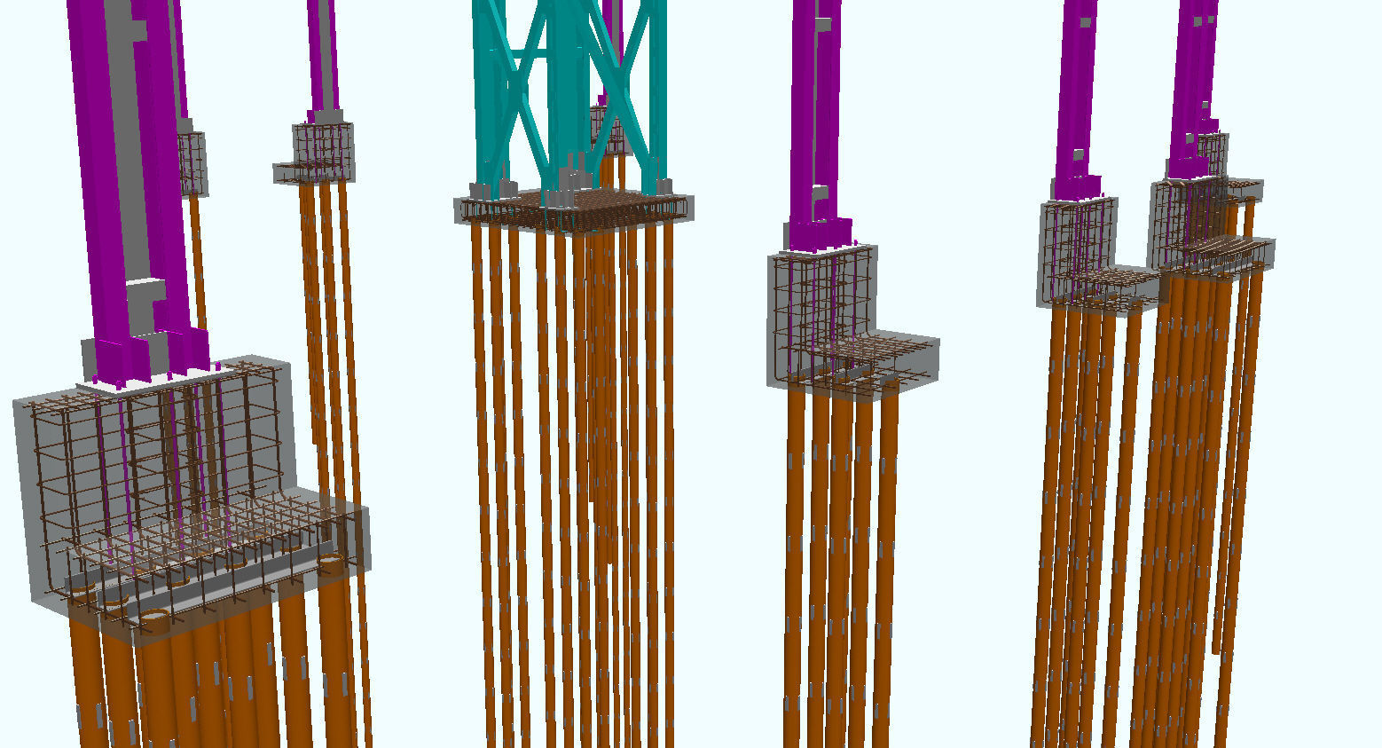 steel frame stuctural building Low-poly 3D model_5