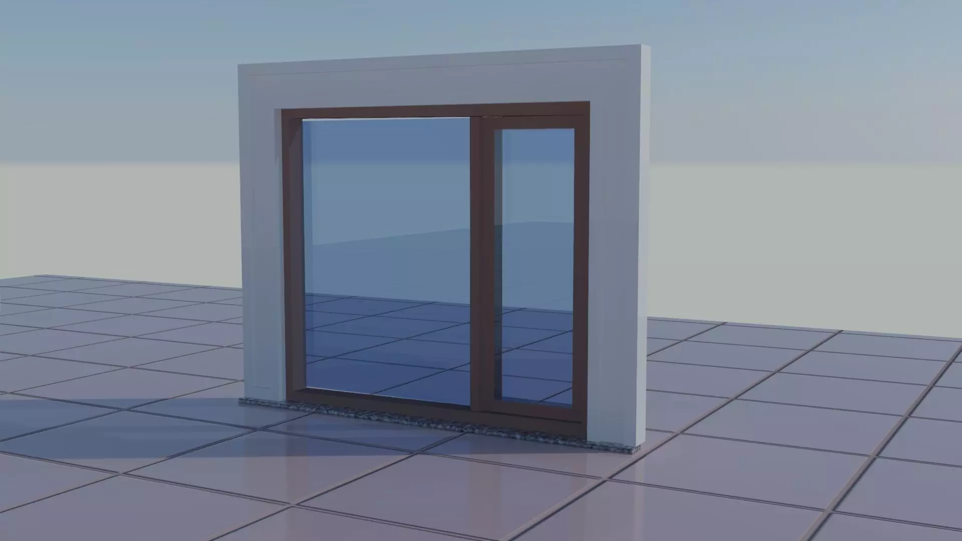 autocad 3d window Free low-poly 3D model_0