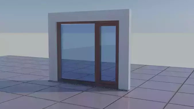 autocad 3d window Free low-poly 3D model