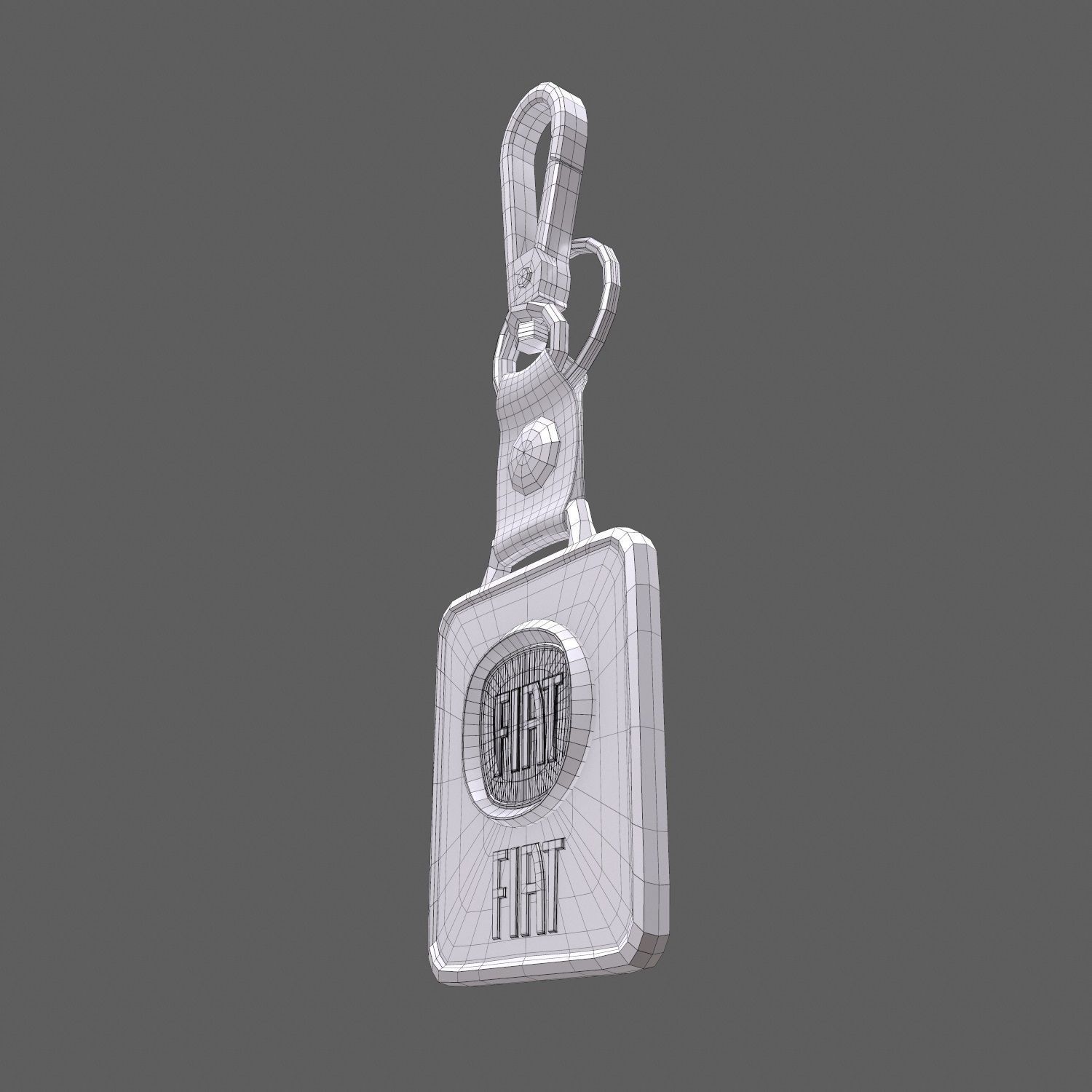 Fiat car logo keychain 3d model 3D model_10