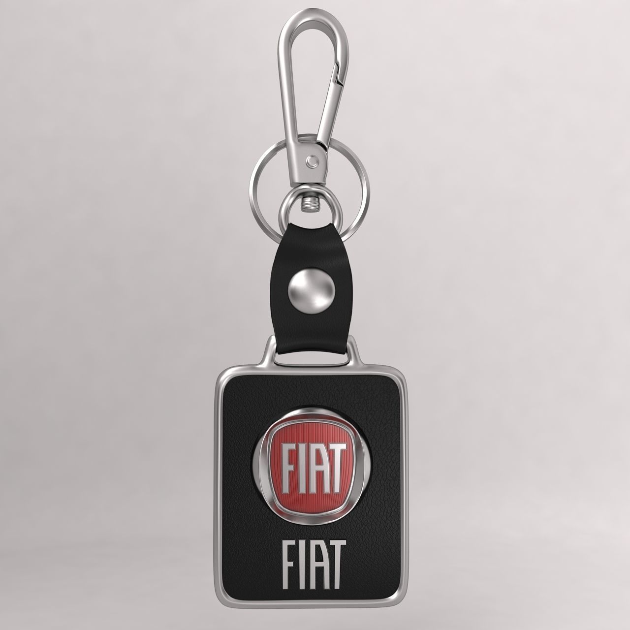 Fiat car logo keychain 3d model 3D model_1