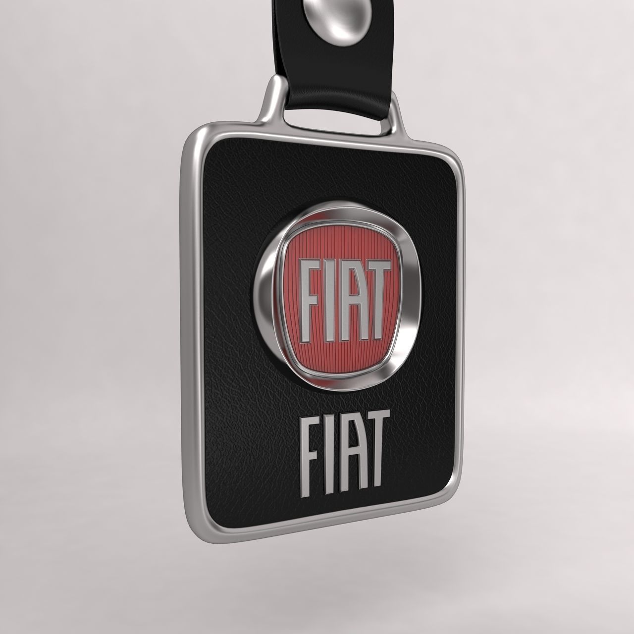 Fiat car logo keychain 3d model 3D model_2