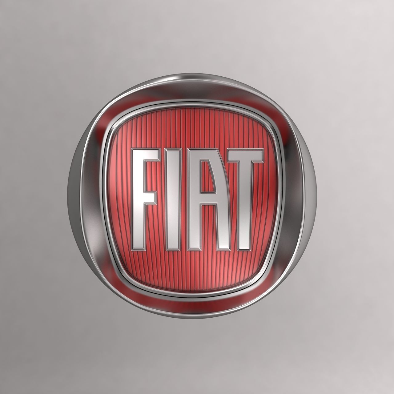 Fiat car logo keychain 3d model 3D model_4