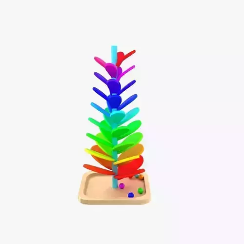 Toy of Rainbow Tree Low-poly 3D model