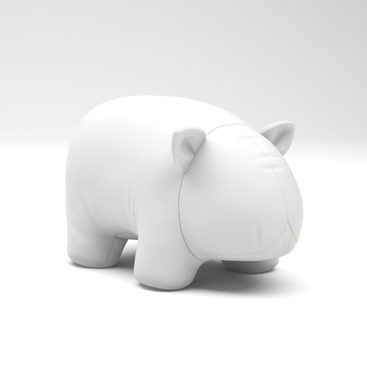 Wombat Plush Toy by Les Basic 3D model_5