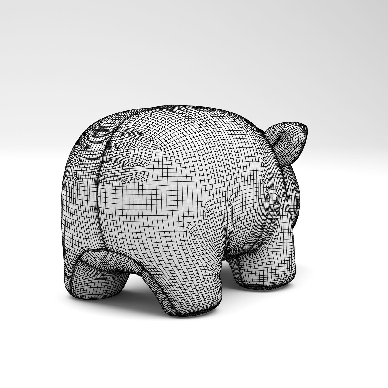 Wombat Plush Toy by Les Basic 3D model_4