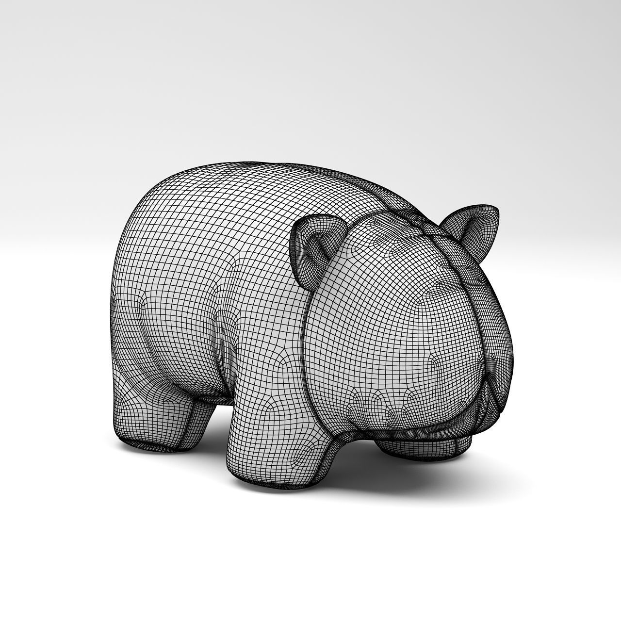Wombat Plush Toy by Les Basic 3D model_3