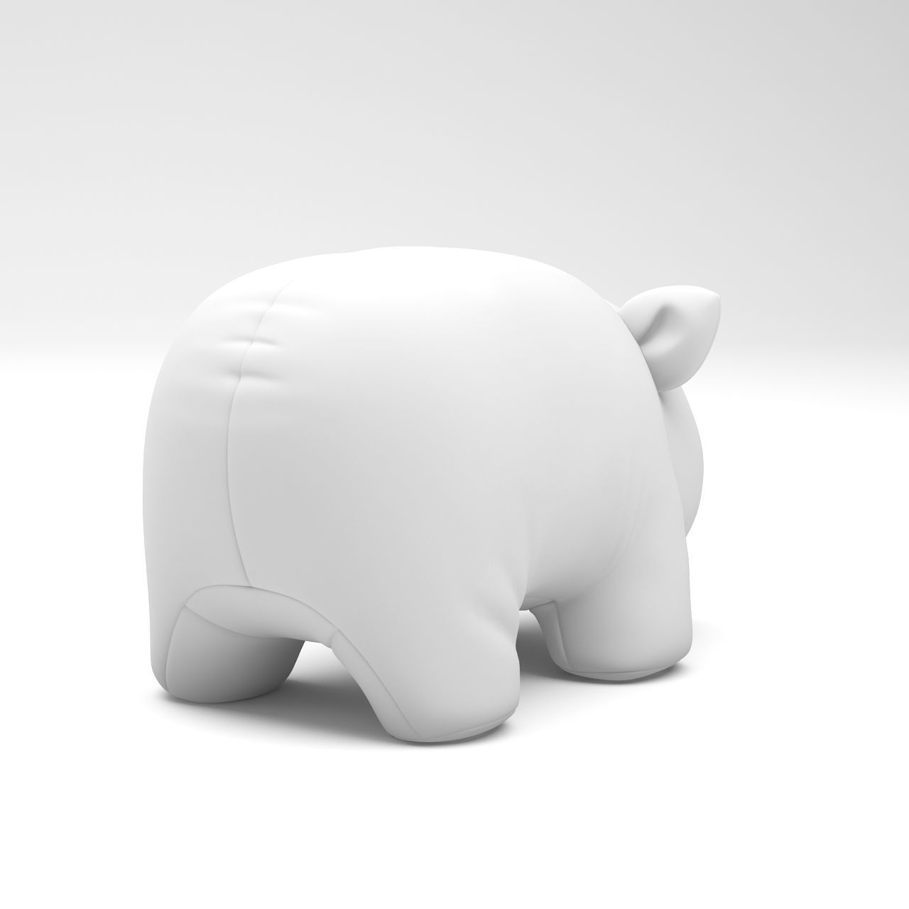 Wombat Plush Toy by Les Basic 3D model_6