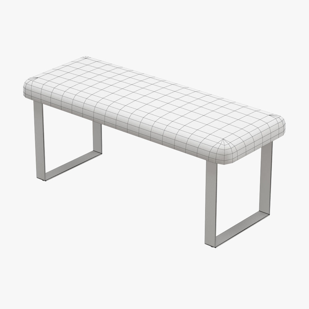 Shailiene Sheepskin Bench 3D model_3