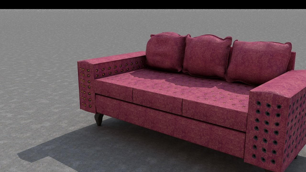 Sofa Model 3D model_2