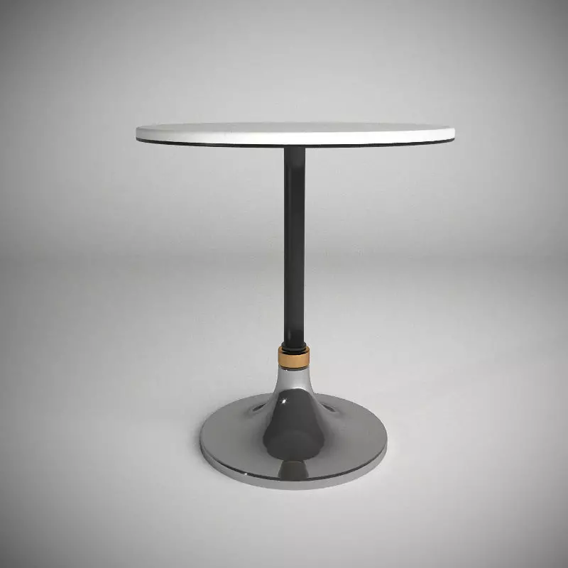  Marble Cocktail Round Table Low-poly 3D model_0