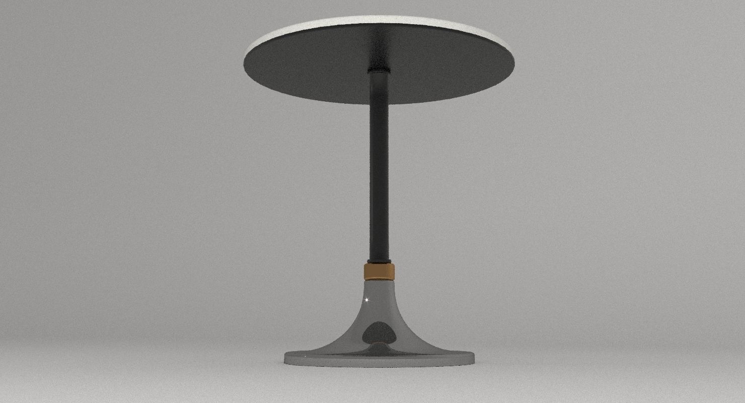  Marble Cocktail Round Table Low-poly 3D model_4