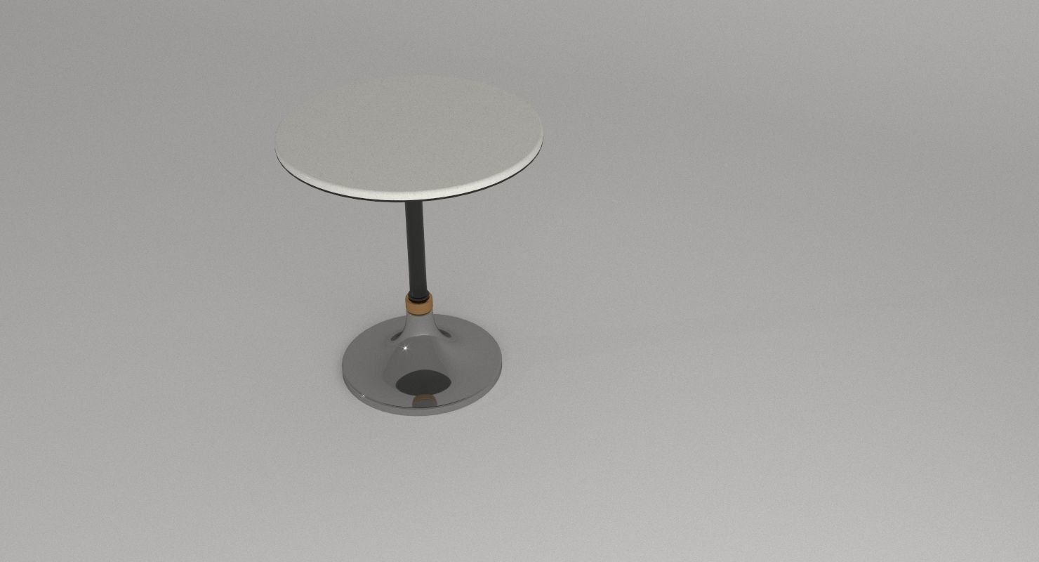  Marble Cocktail Round Table Low-poly 3D model_5