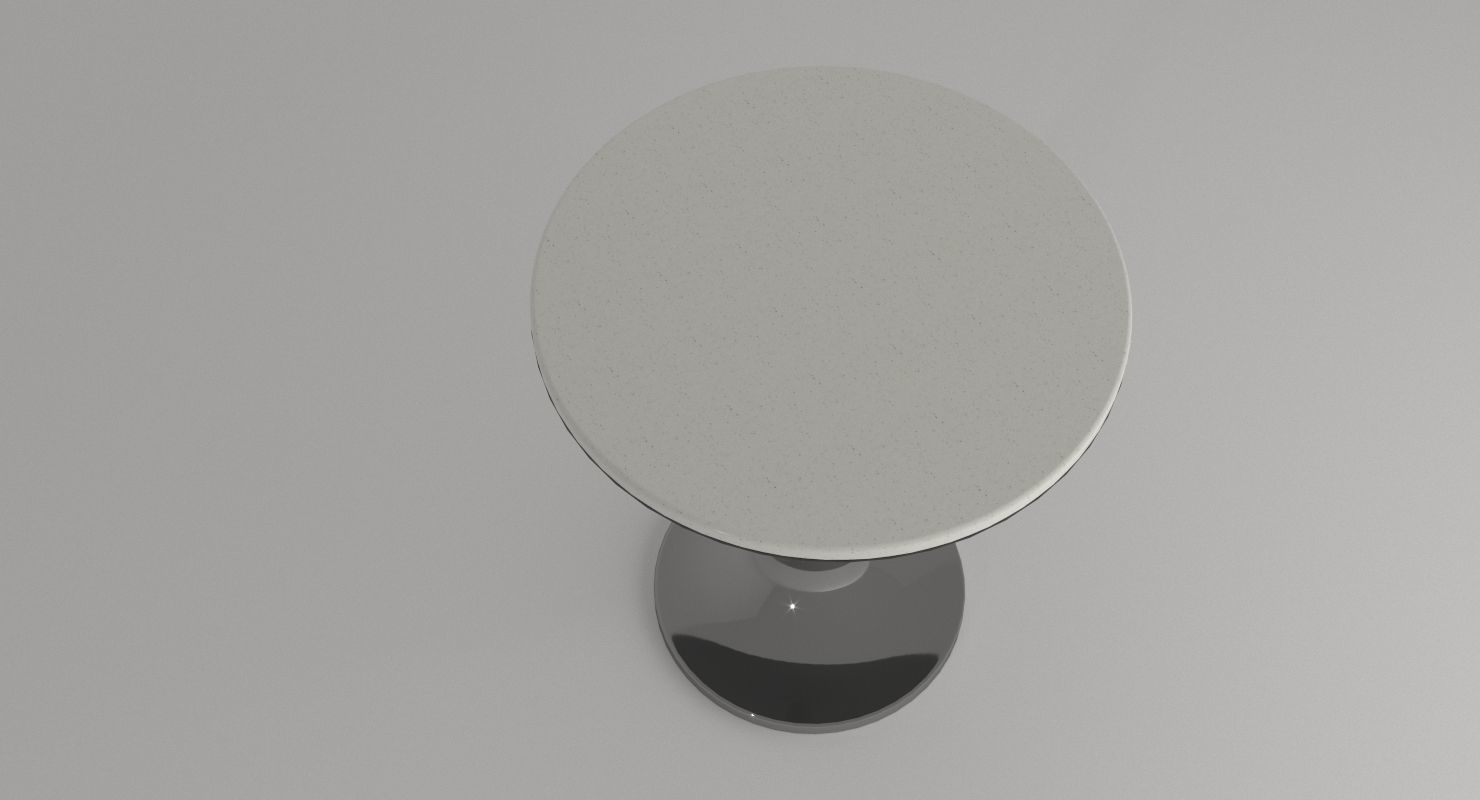  Marble Cocktail Round Table Low-poly 3D model_9