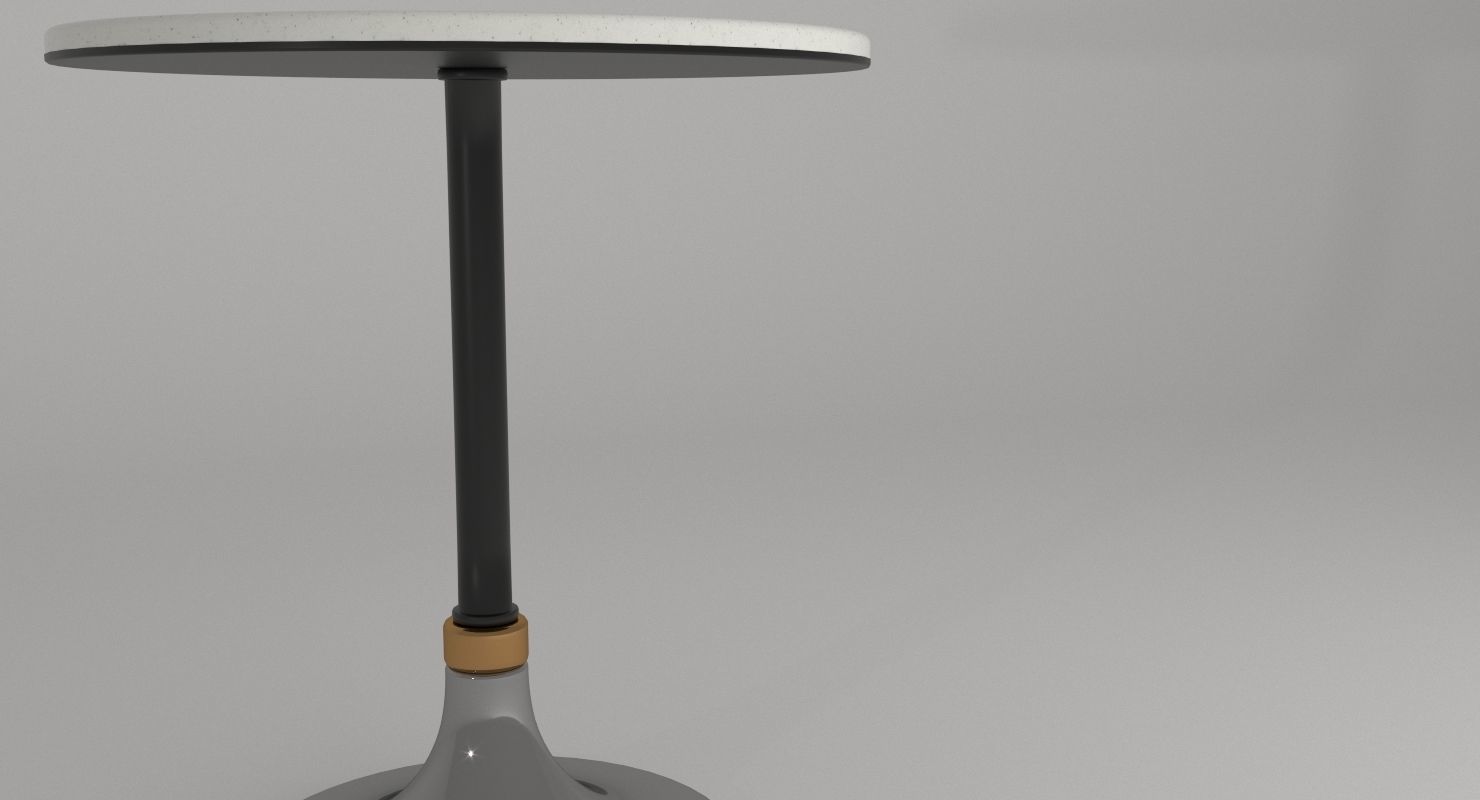  Marble Cocktail Round Table Low-poly 3D model_6