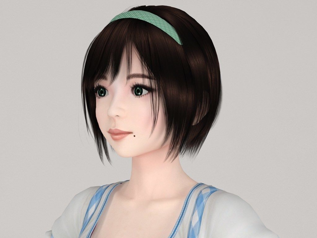 T pose nonrigged model of Honoka with various outfit 3D model_2