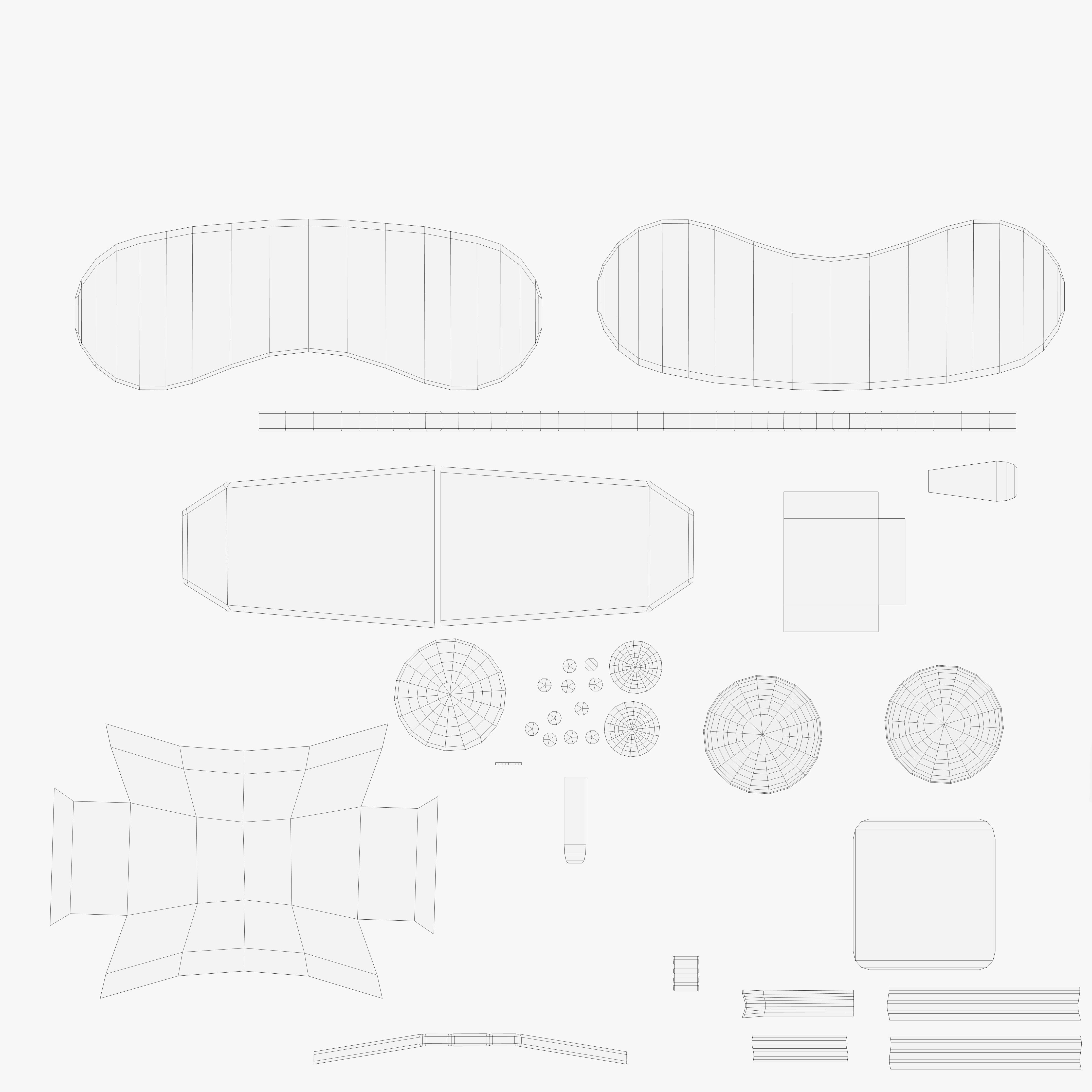 Wooden Aircraft Toy Low-poly 3D model_11