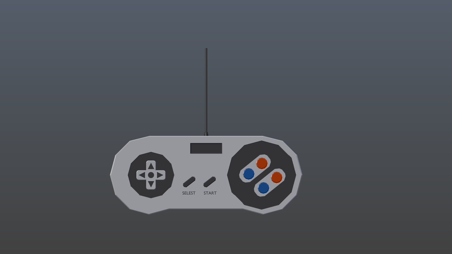 Low poly Game Controller Low-poly 3D model_9