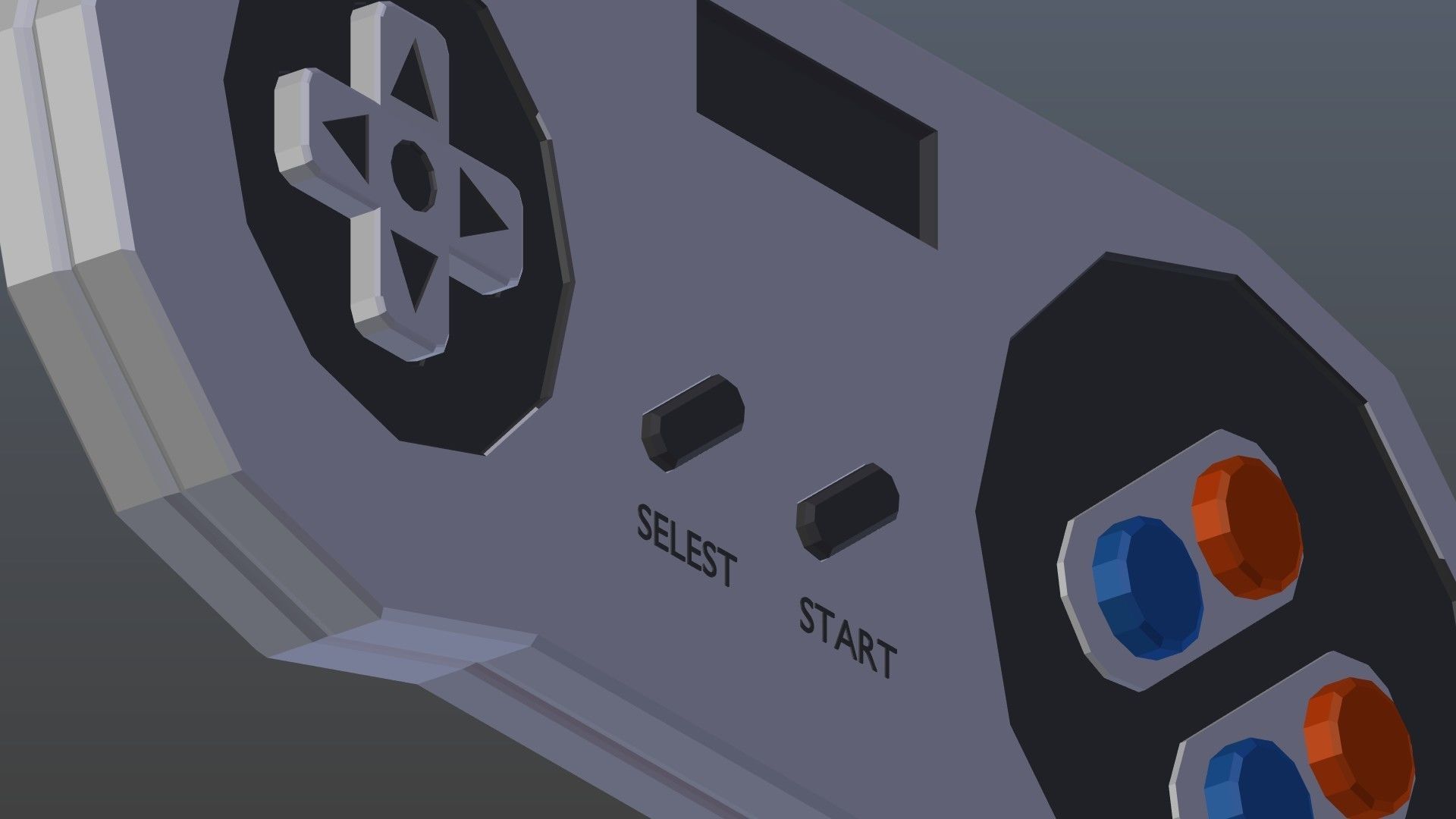 Low poly Game Controller Low-poly 3D model_7