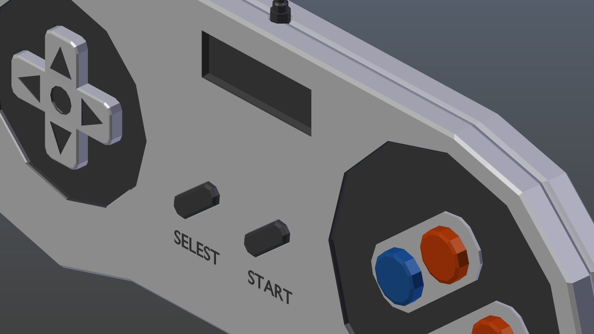 Low poly Game Controller Low-poly 3D model_6